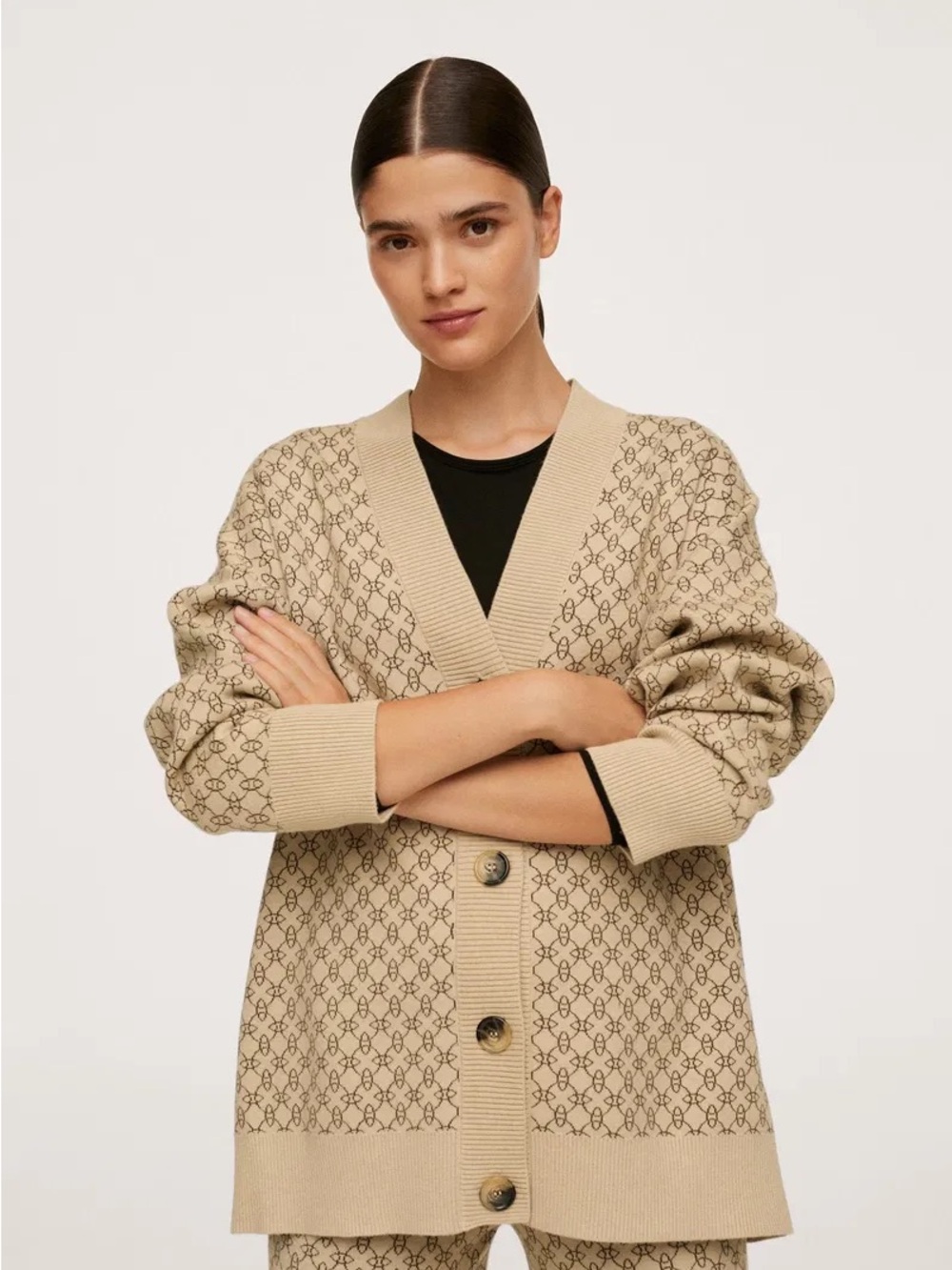 Mango Geometic Cardigan